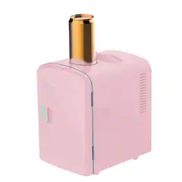 Frigidaire - 6-Can Mini Fridge with Can Holder on Top - Pink
