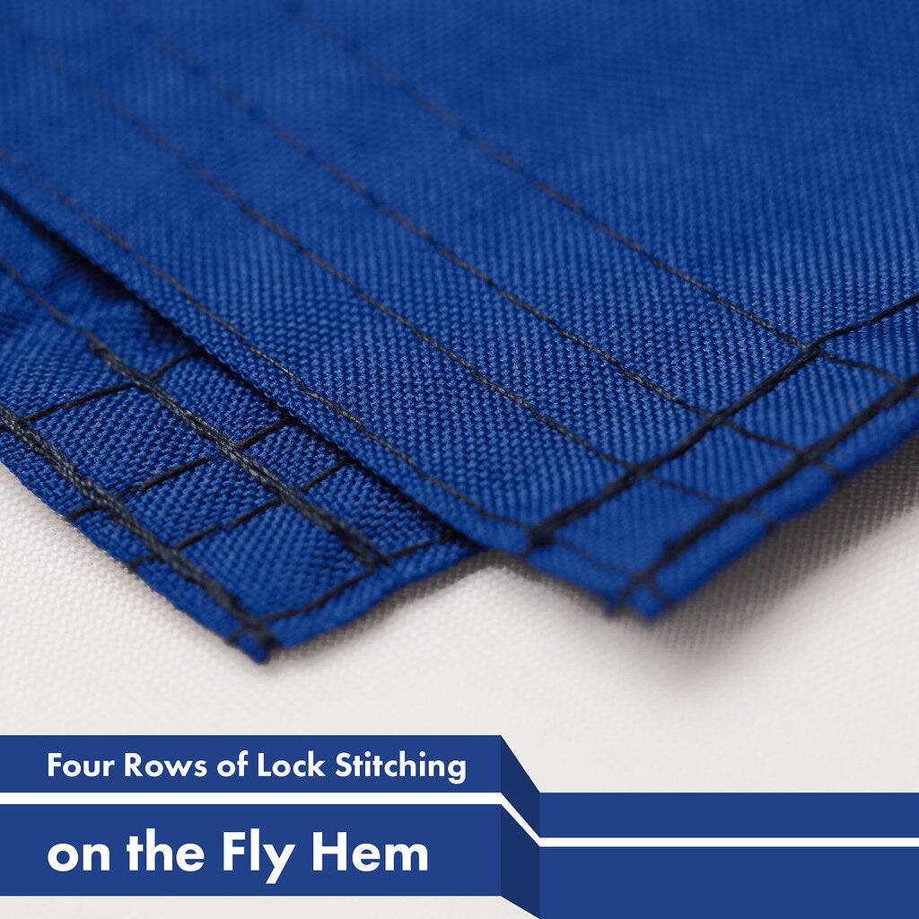 Four Rows of Lock Stitching on the Fly Hem
