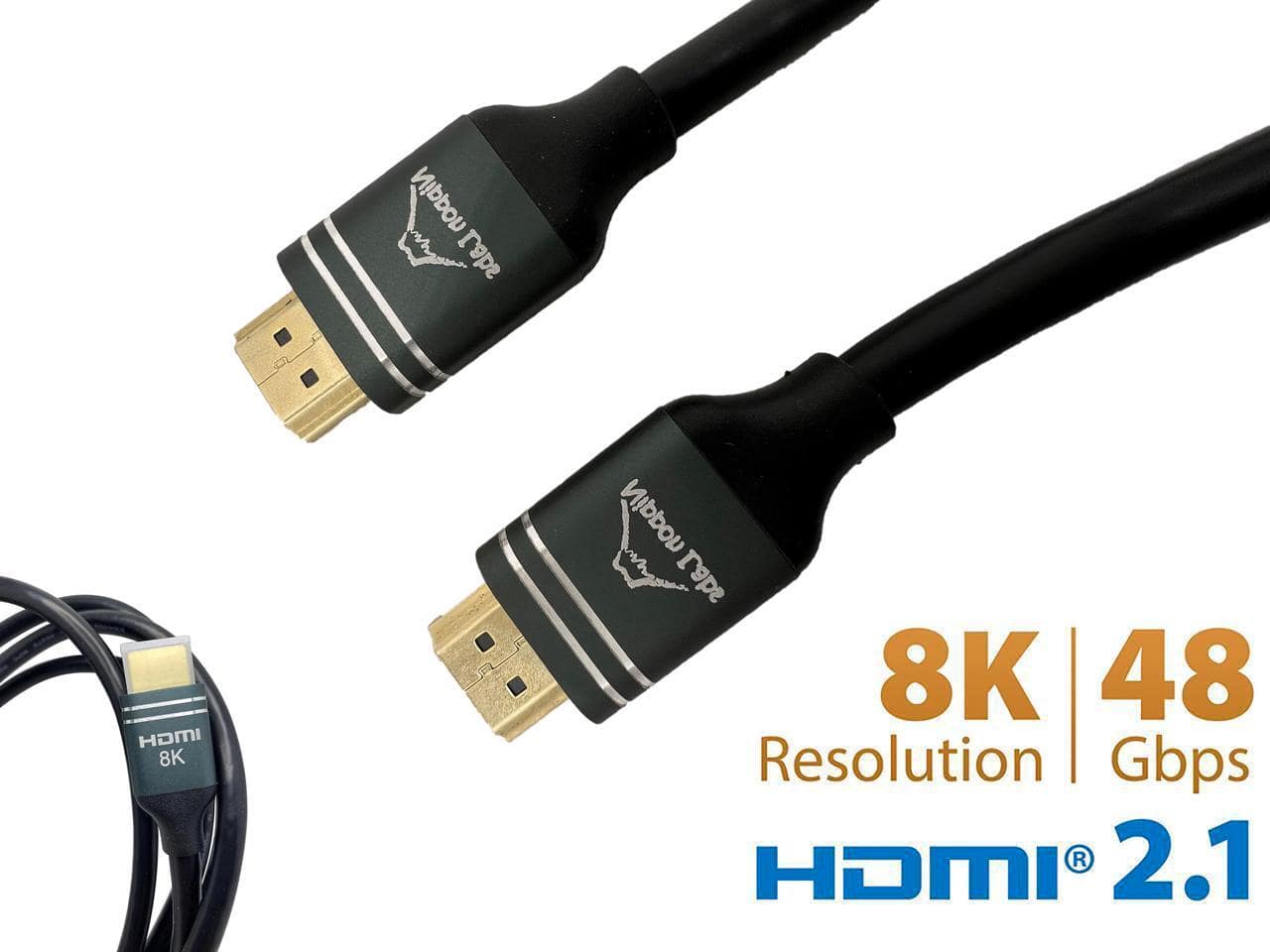 Nippon Labs - 8K HDMI 2.1 Cable 3ft, 48Gbps, 8K@60Hz, 4K@120Hz, Dolby Vision, eARC