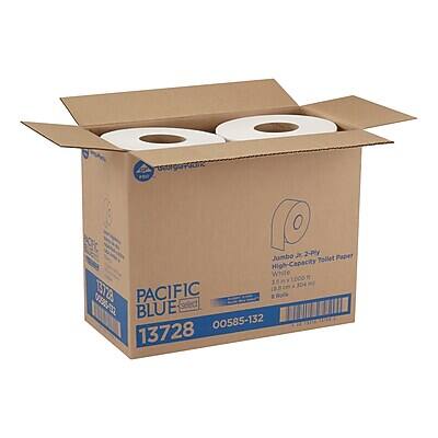 UNUgar P90 19 Jumbo Jt. 2-Ply Paper Toilet High-Capacity White 1000 ft  
PACIFIC BLUE  
13728  
00585-132