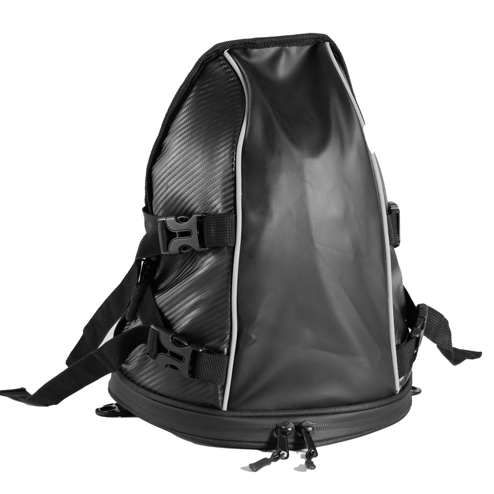 Alt View 5. VEVOR - Motorcycle Tail Bag, 10 L Motorcycle Rear Seat Bag with Waterproof Rain Cover, Outdoor Sports Motorbike Luggage Storage - Black.