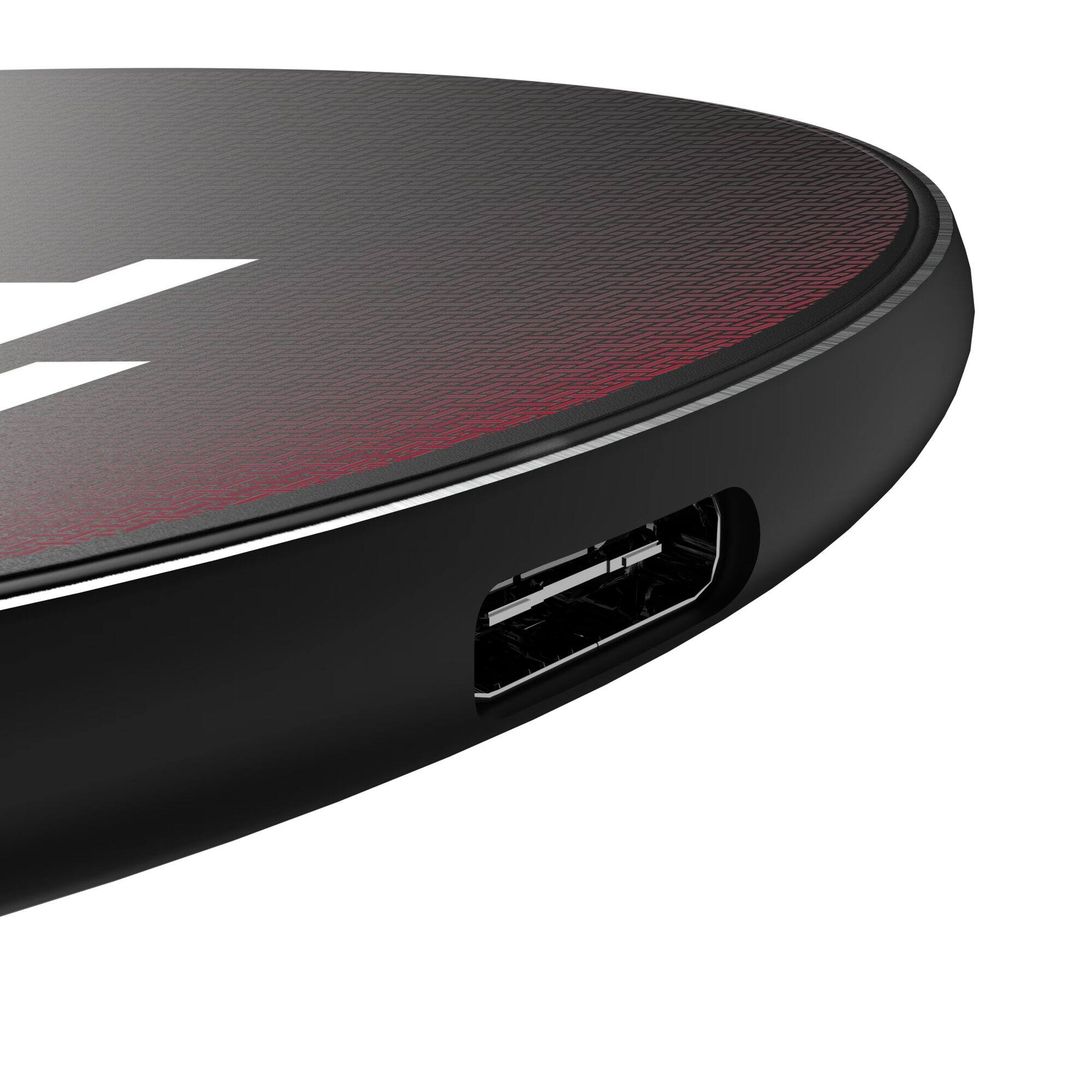 Alt View 2. Keyscaper - Indiana Hoosiers 15 Watt Wireless Induction Charger - Black.