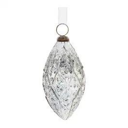 BreeBe - Clear Ornamental Glass Ornament (Set of 4) - Black