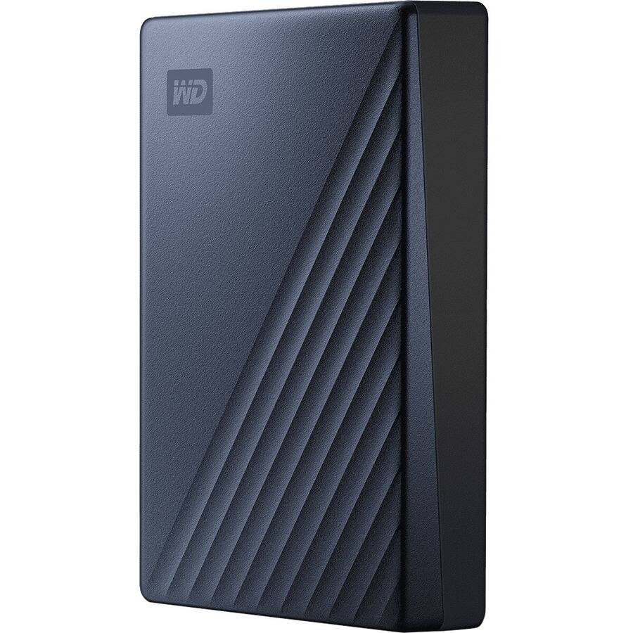 Alt View 2. Western Digital - WD My Passport Ultra WDBFTM0050BBL 5 TB Portable Hard Drive - External - Blue - Desktop PC Device Supported - USB 3.0 - Blue.