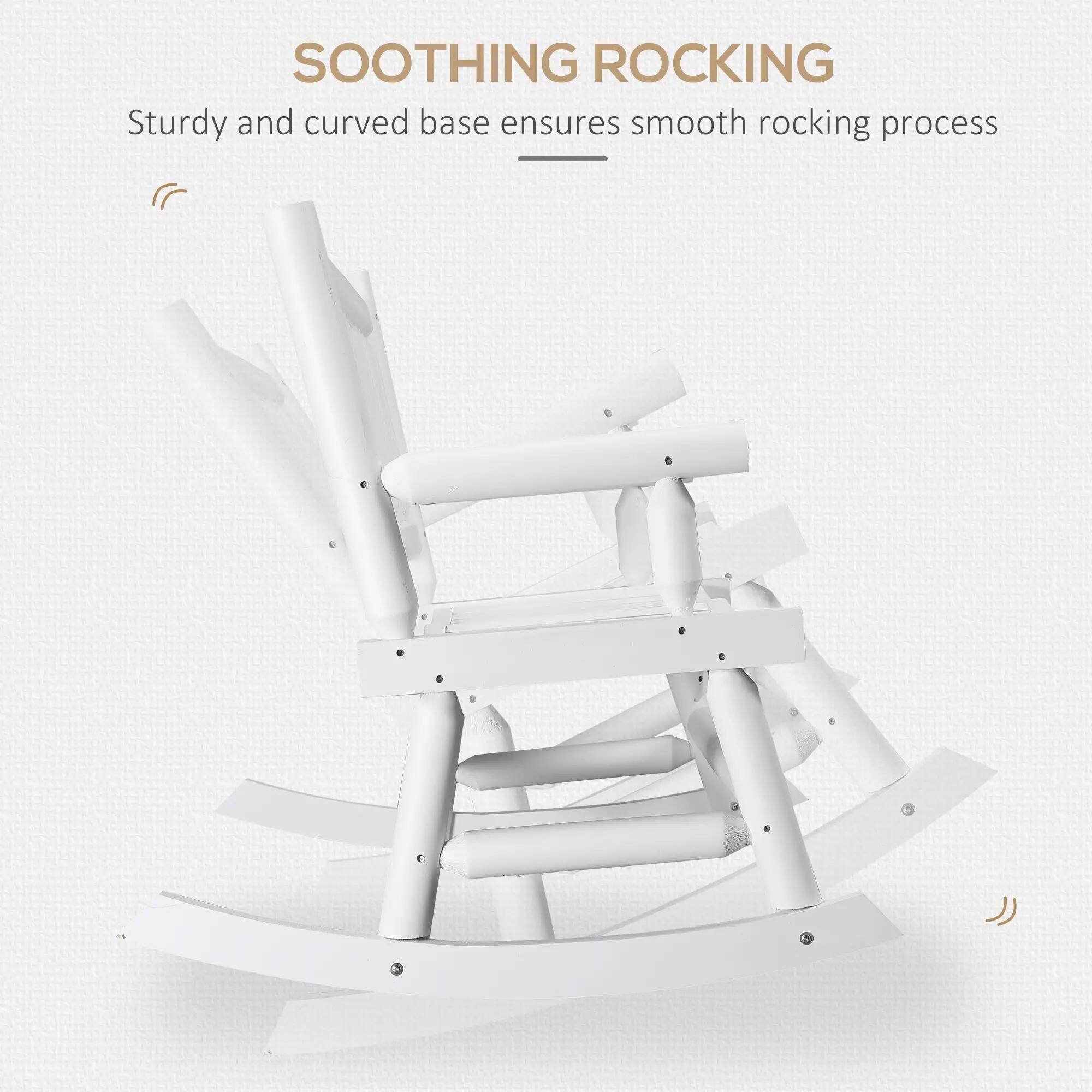 SOOTHING ROCKING  
Sturdy and curved base ensures smooth rocking process