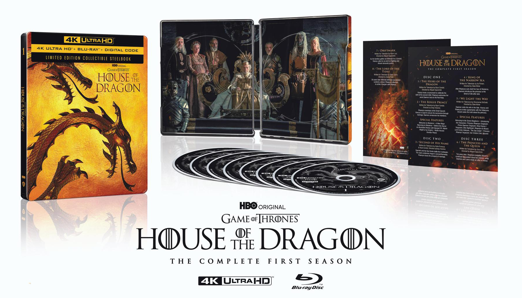 House of The Dragon: The Complete First Season (Steelbook/4K Ultra HD/Blu-ray/Digital)
