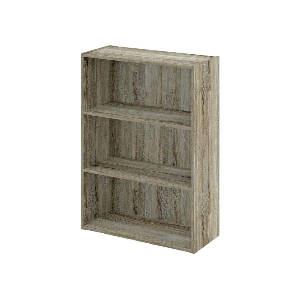 FurniFact - Wooden Bookcase with Adjustable Shelf and Modern Design for Living Room - Sonoma Oak
