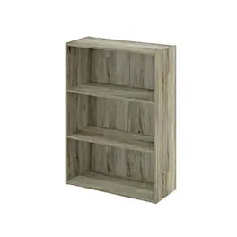 FurniFact - Wooden Bookcase with Adjustable Shelf and Modern Design for Living Room - Sonoma Oak