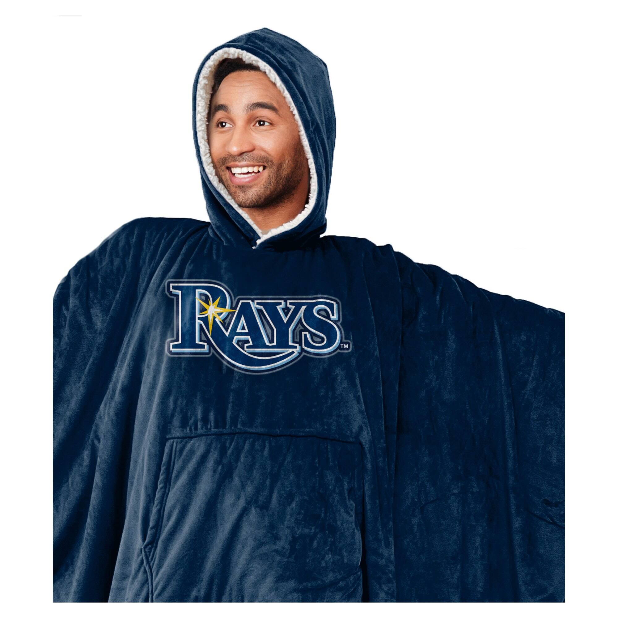Alt View 1. Pegasus - Tampa Bay Rays 60" x 80" Team Color Logo Patch Bloncho - Multicolor.