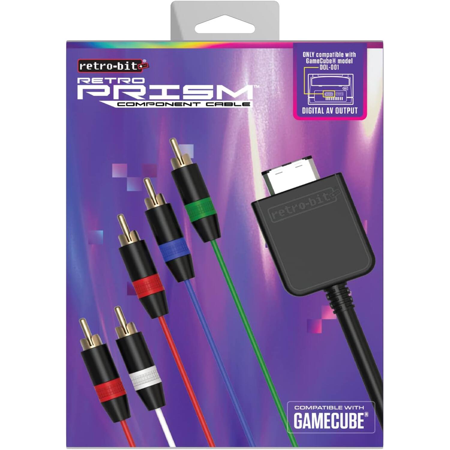 ONLY compatible with GameCube model retro-bit DOL-001 RETRO TM PRISM COMPONENT CABLE DIGITAL AV OUTPUT retro-bite COMPATIBLE WITH 1 GAMECUBE