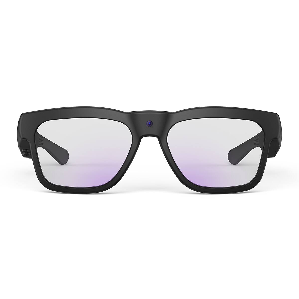 Front. OhO sunshine - OhO Sunshine Smart 4K Camera Sunglasses, Open-Ear Bluetooth Audio, AI App, 64GB Storage, UV400 Polarized - BLACK.