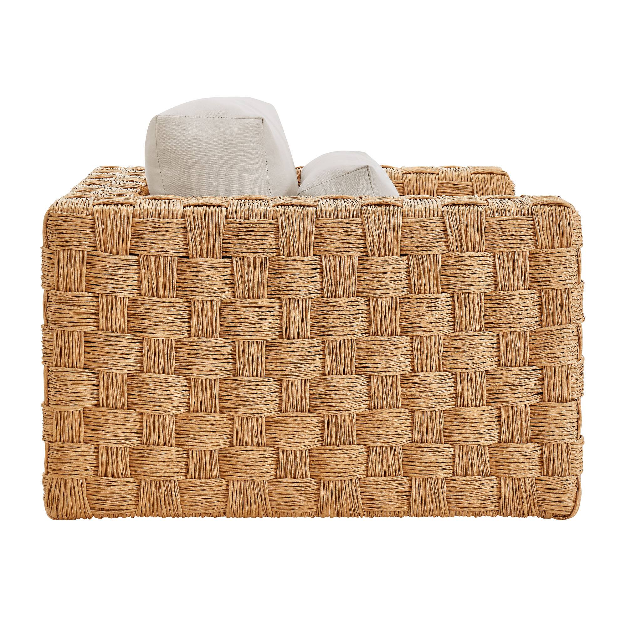 Alt View 3. Modway - Thames Outdoor Patio Wicker Outdoor Patio Rattan Armchair by Modway - Natural Light Gray.