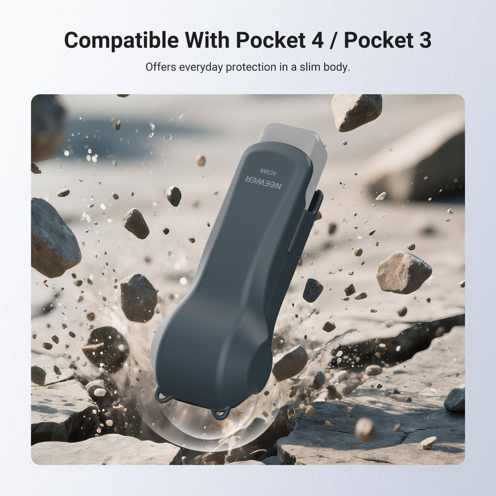 Compatible With Pocket 4 / Pocket 3  
Offers everyday protection in a slim body.  
ACO8S NEEWER