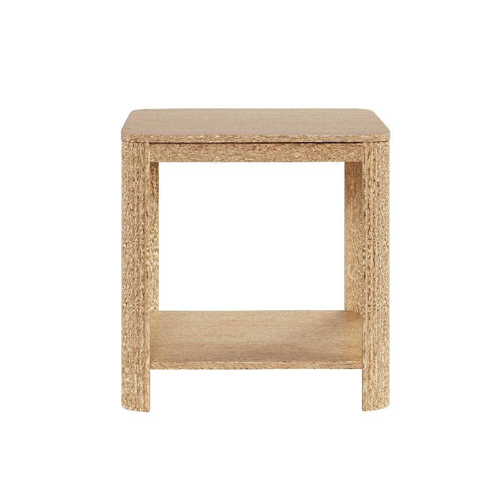 Alt View 9. Loheer - Loheer End Tables Set of 2 Square Nightstand Boho Side Table - Oak.