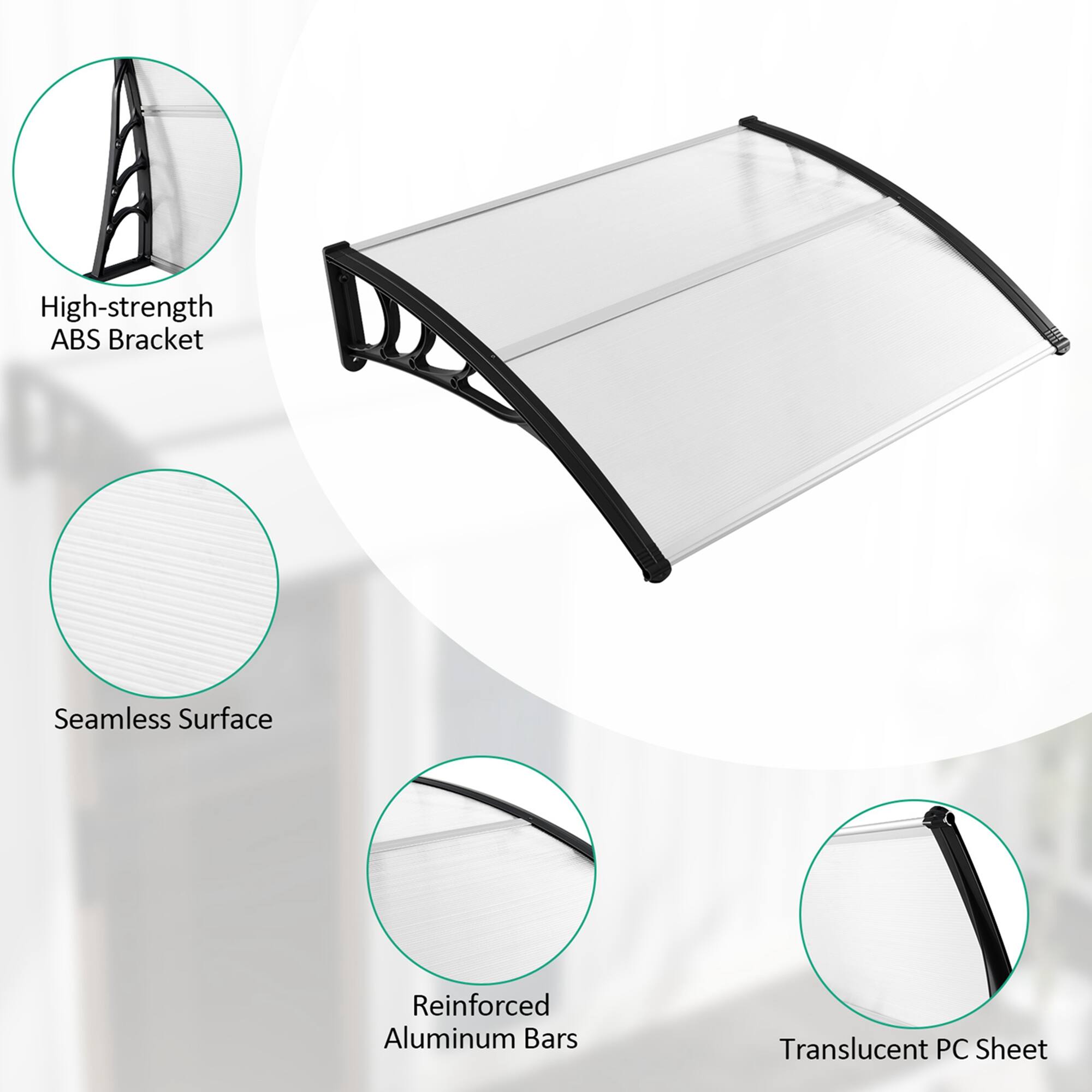 High-strength ABS Bracket  
Seamless Surface  
Reinforced Aluminum Bars  
Translucent PC Sheet