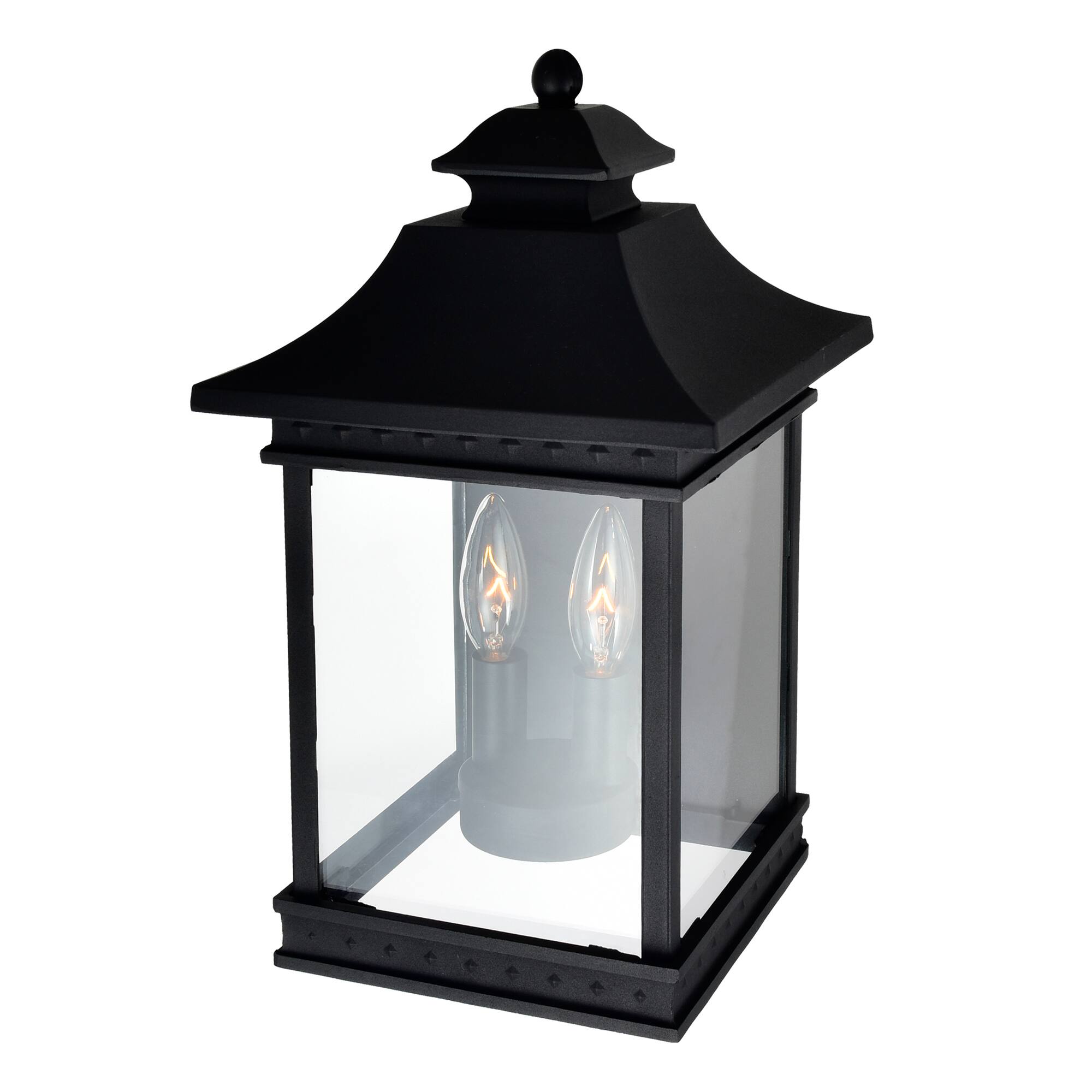 Left. CWI Lighting - Cleveland 2 Light Black Outdoor Wall Light - Black.