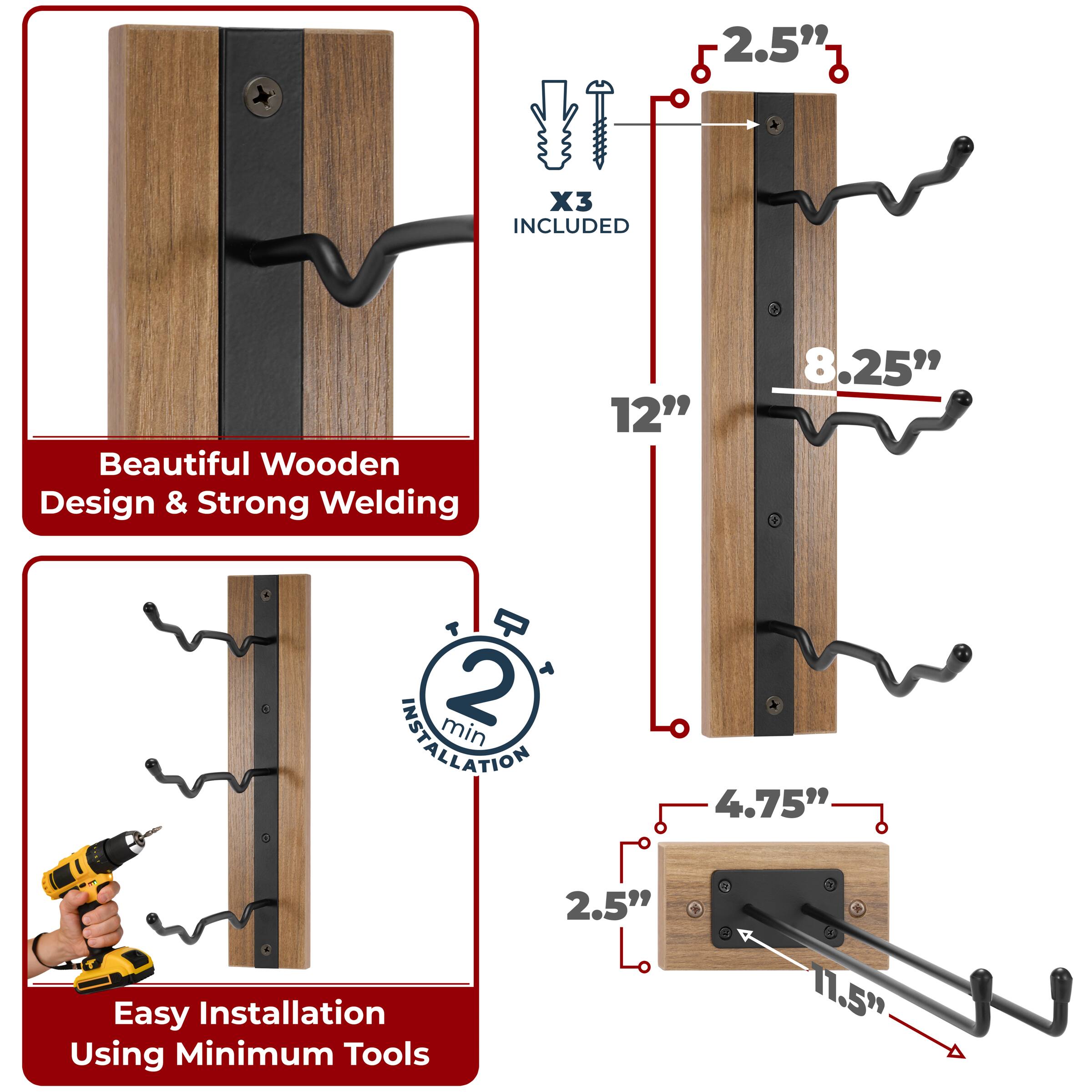 - Beautiful Wooden Design & Strong Welding
- 2.5" X3 INCLUDED
- 12" 8.25" 4.75"
- Easy Installation Using Minimum Tools
- 2 min INSTALLATION
- 2.5" - 11.5"