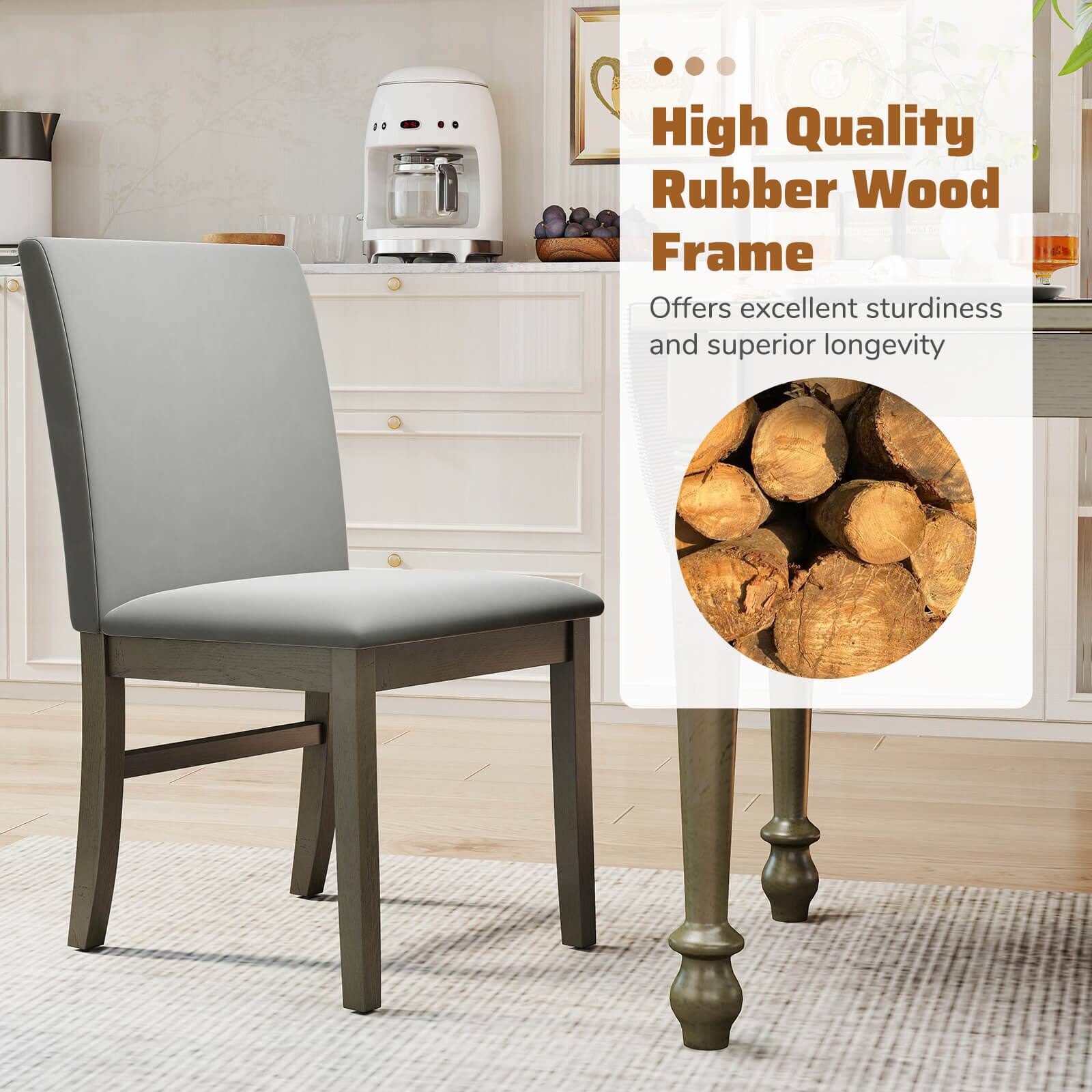 High Quality Rubber Wood Frame Offers Excellent Sturdiness and Superior Longevity