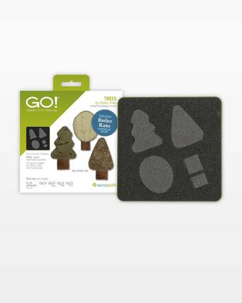 Front. AccuQuilt - GO! Trees by Reiko Kato Die - Black.