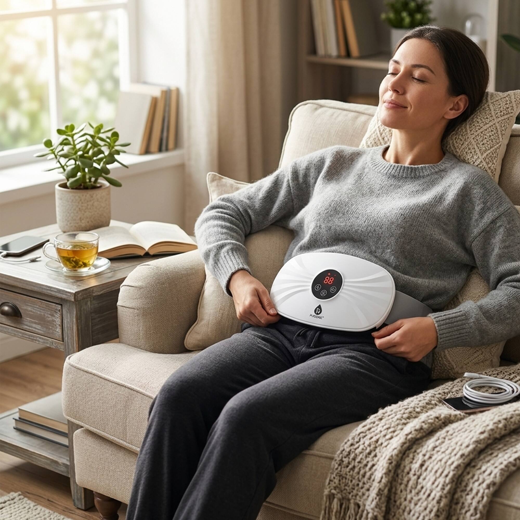 Back. Pursonic - Pursonic Rechargeable Stomach & Back Massager.