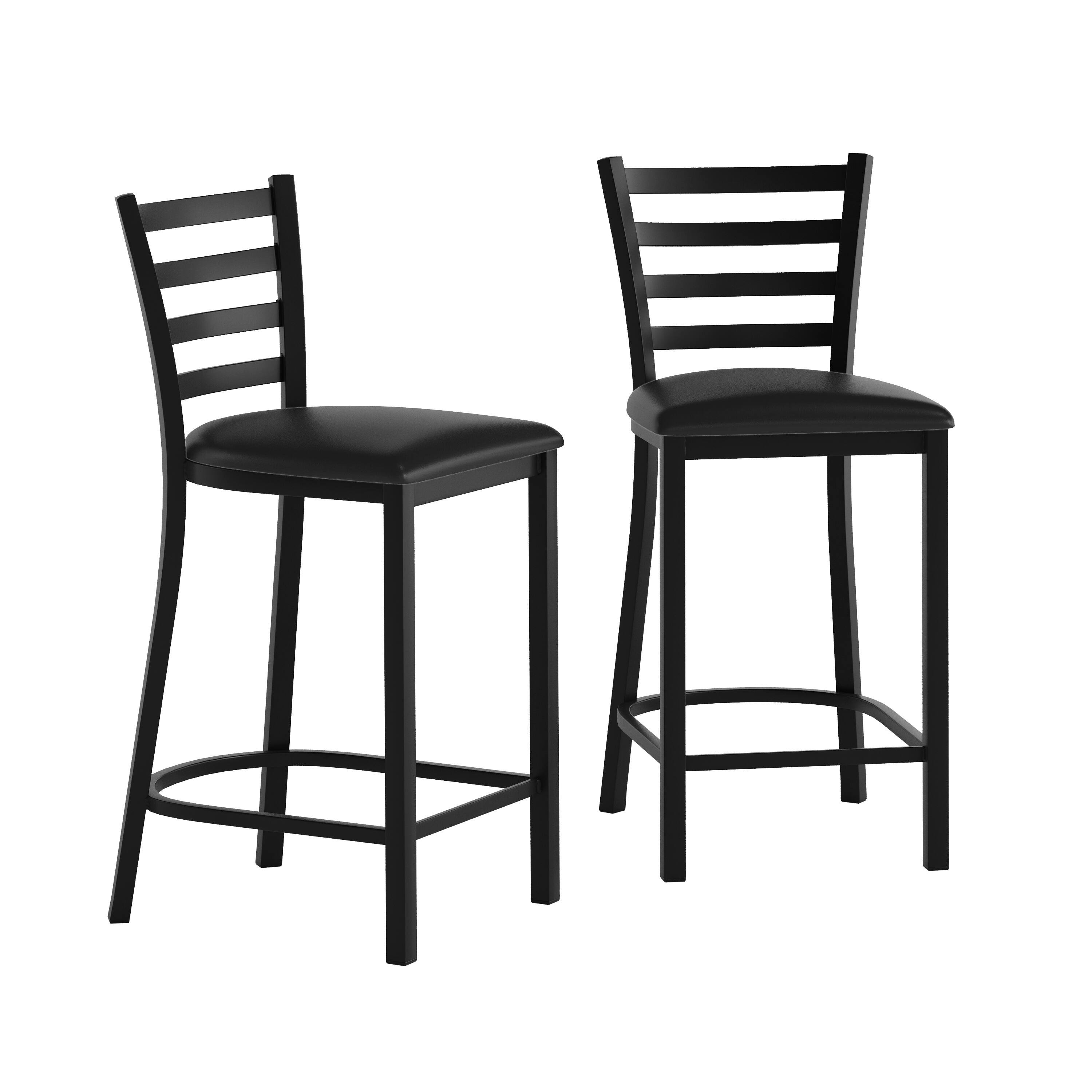 Black Vinyl Seat/Black Metal Frame