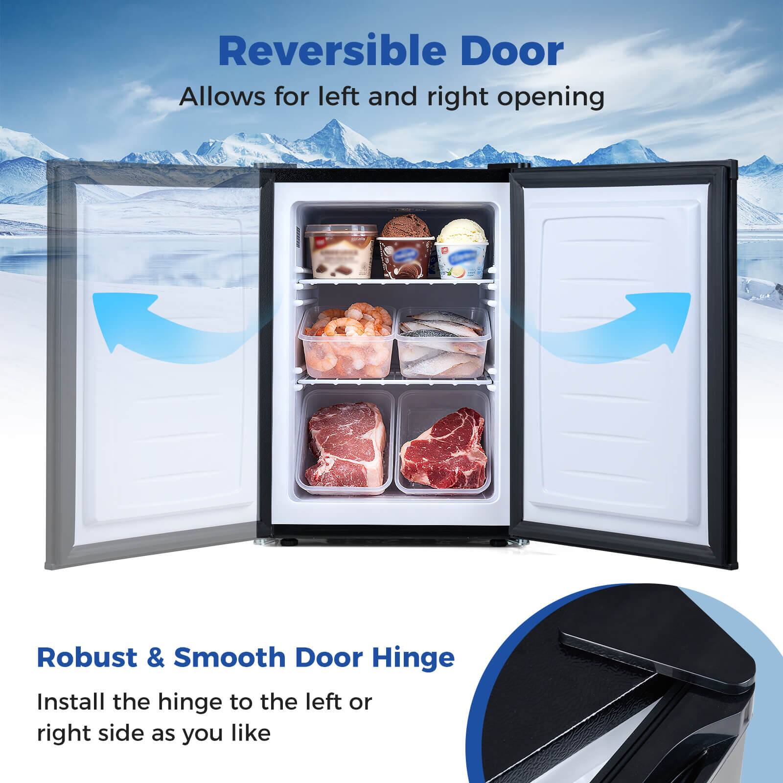 Reversible Door  
Allows for left and right opening  

Robust & Smooth Door Hinge  
Install the hinge to the left or right side as you like