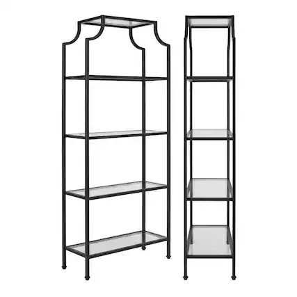 Front. Crosley Furniture - Aimee Etagere Bookcase - Oil Rubbed Bronze.