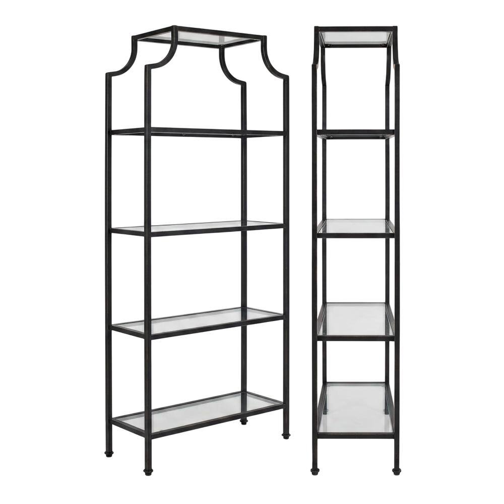 Front. Crosley Furniture - Aimee Etagere Bookcase - Oil Rubbed Bronze.