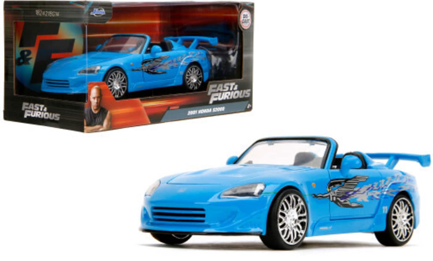 Jada Toys - 1:24 Fast & Furious - Honda S2000 W/Integra Graphics - COLLECTABLES - Multicolor