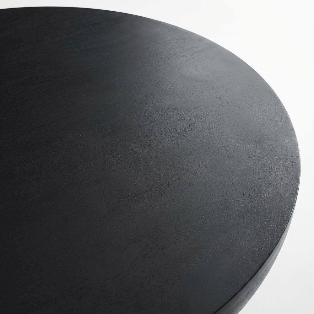 Alt View 1. FurniFact - Concrete Coffee Table in Neutral Finish with Sturdy Build and Modern Design - Black.