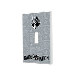 Keyscaper - Las Vegas Raiders 2024 Illustrated Limited Edition Single Toggle Light Switch Plate - White