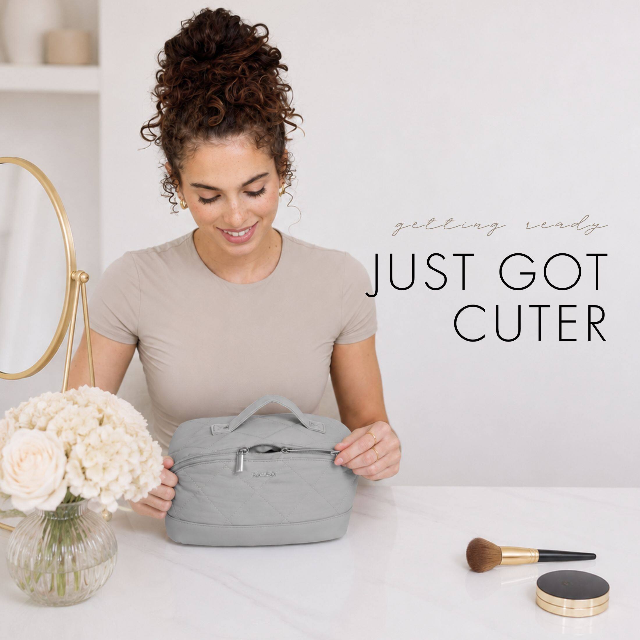 getting ready  
JUST GOT CUTER