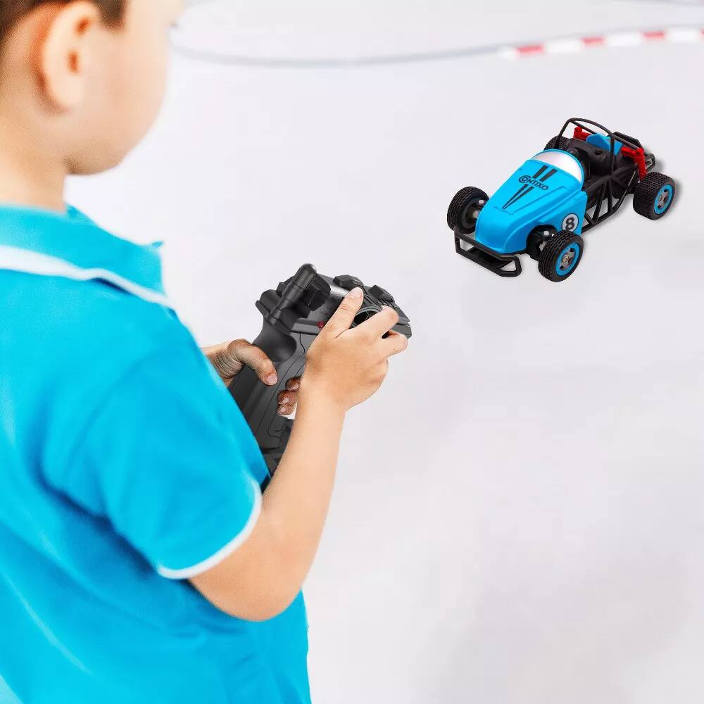 Alt View 2. Contixo - Buggy RC Car – 1:14 Scale Dual-Speed 4WD All-Terrain Remote Control Race & Drift Car for Kids - Blue.