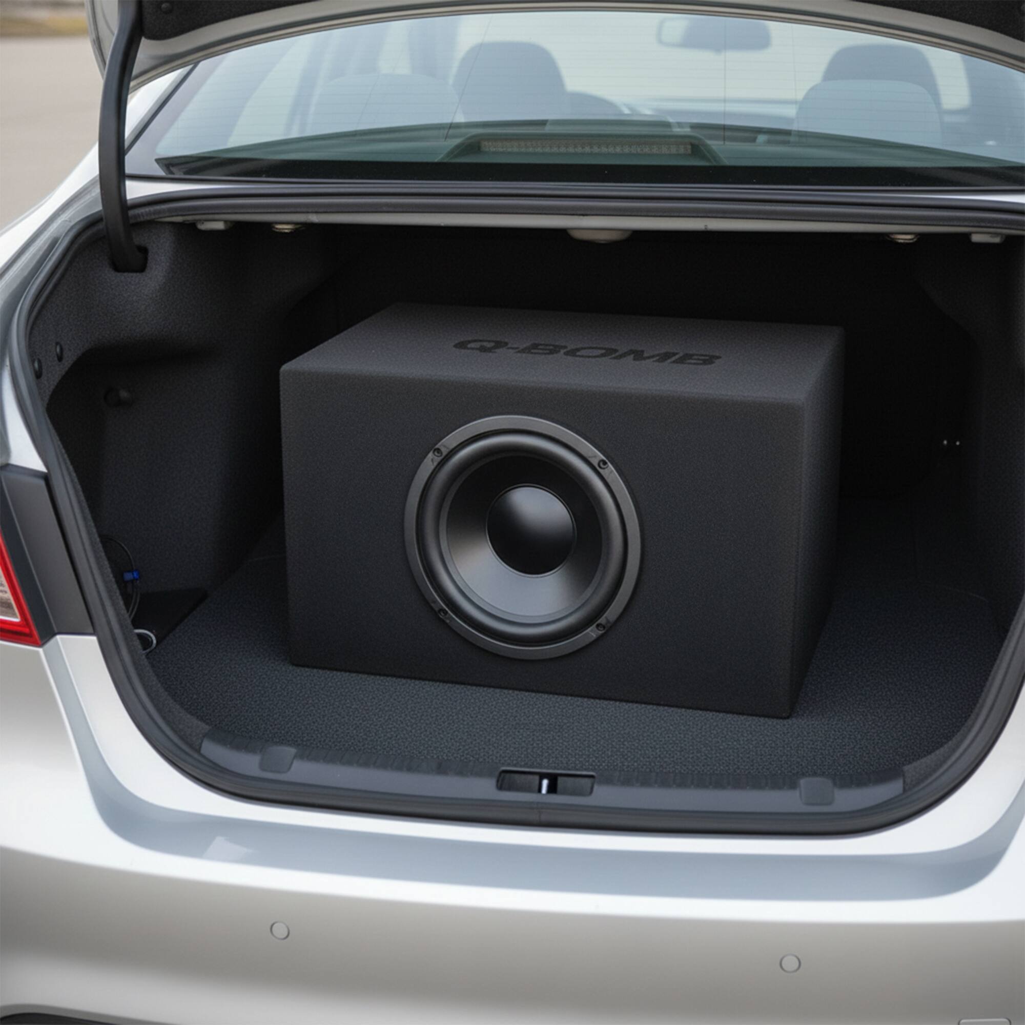 Alt View 5. QPower - Q Power QBOMB12VLSQ Single 12 Inch Side Ported Speaker Box for Kicker L7 Sub - Black.