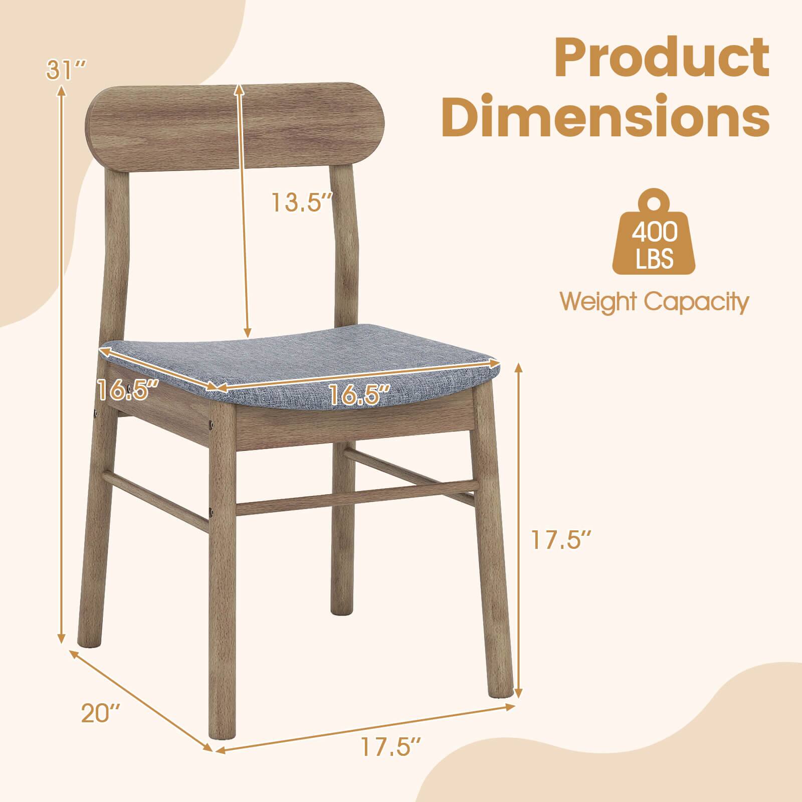 Product Dimensions

- 31" (Height)
- 13.5" (Backrest Height)
- 16.5" (Seat Width)
- 16.5" (Seat Depth)
- 20" (Leg Height)
- 17.5" (Leg Width)

Weight Capacity: 400 LBS