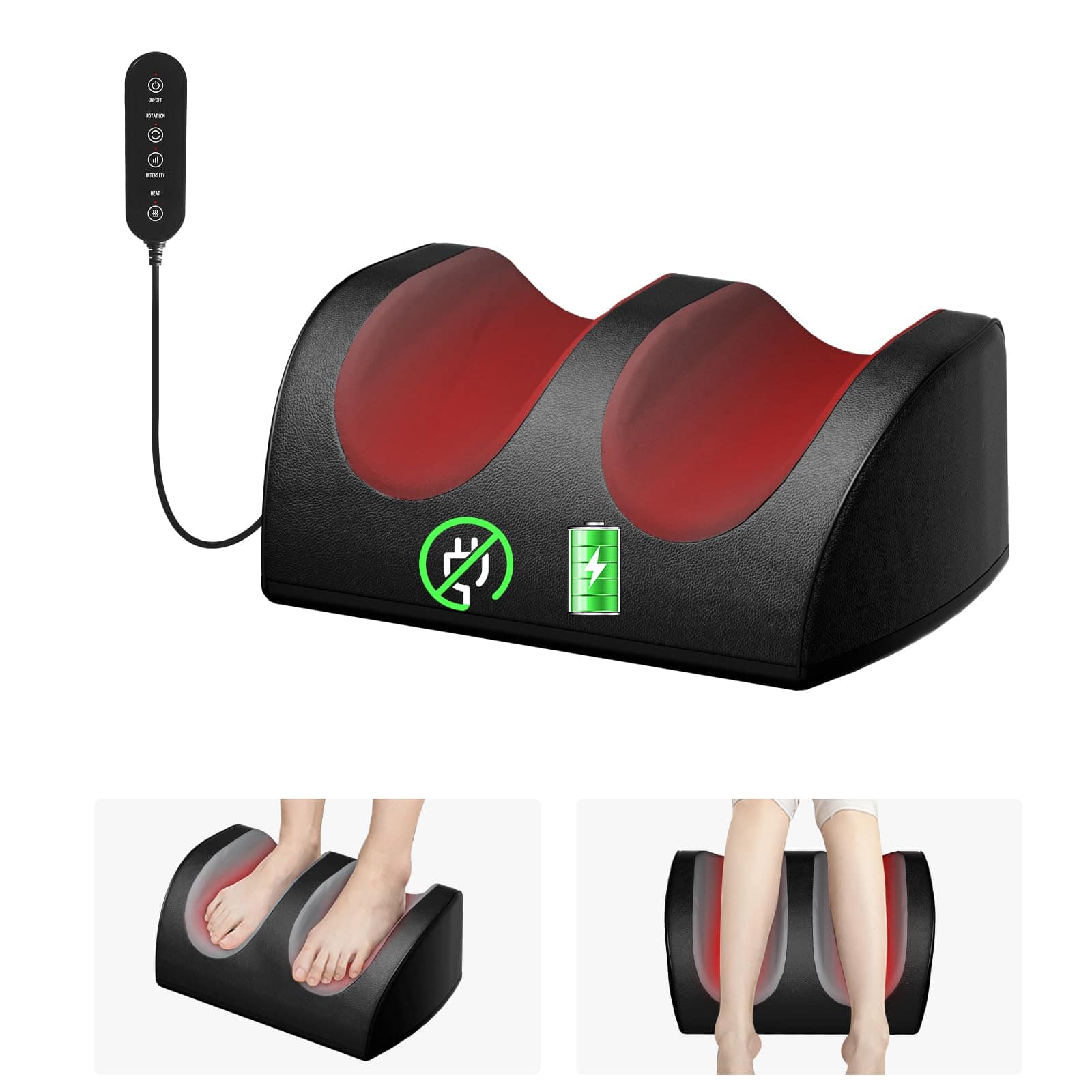 Live At Space - Shiatsu Foot Massager with Heat & Roller Deep Tissue Relief for Plantar Fasciitis Gifts - 642146668357