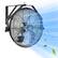 Front. VEVOR - 14 Inch Industrial Wall Mount Fan, High Velocity 2473 CFM Outdoor Fan with 3 Speeds, Waterproof IP44 Garage Wall Fan - Black,Silver.