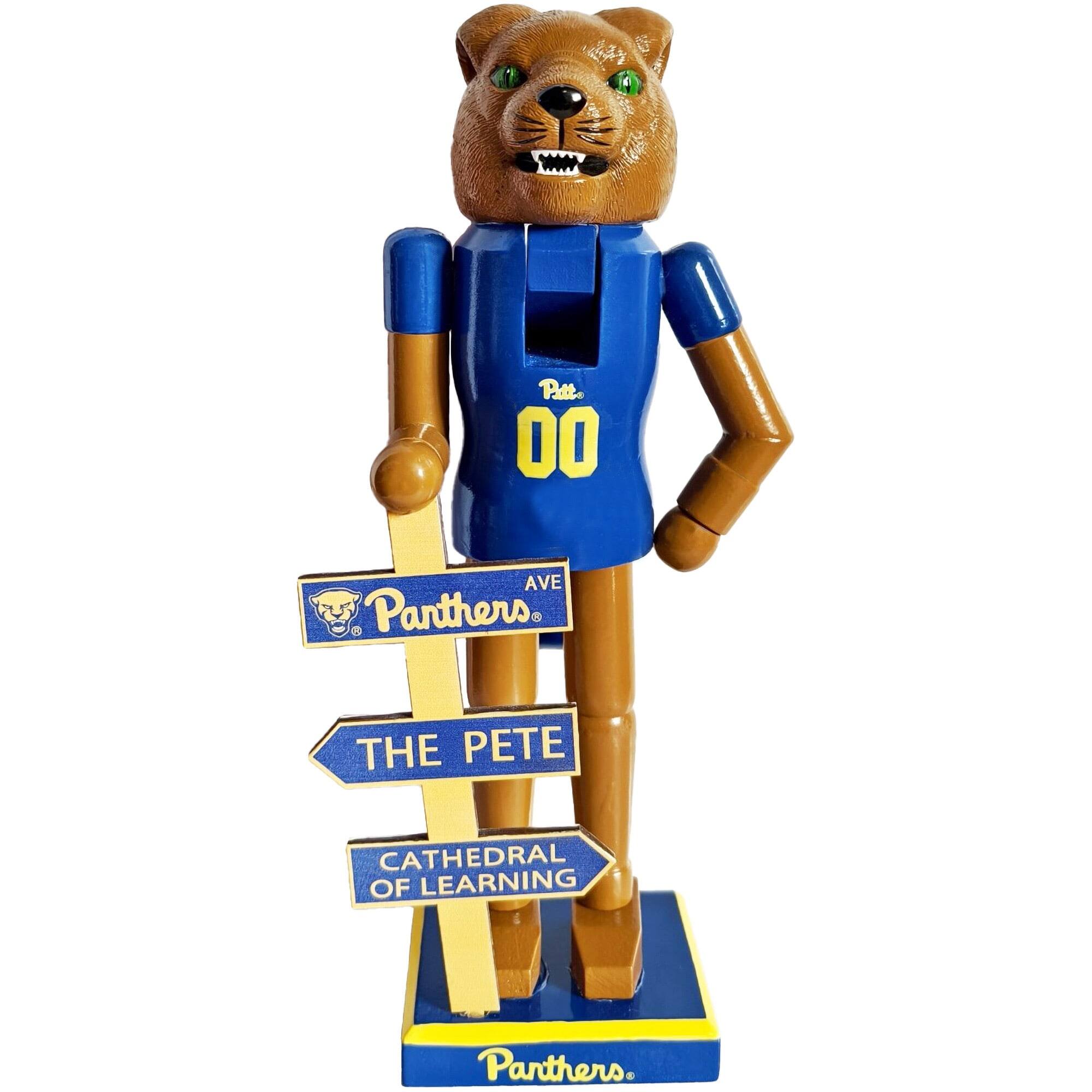 Santa's Workshop - Pitt Panthers 12" Mascot Nutcracker - Blue