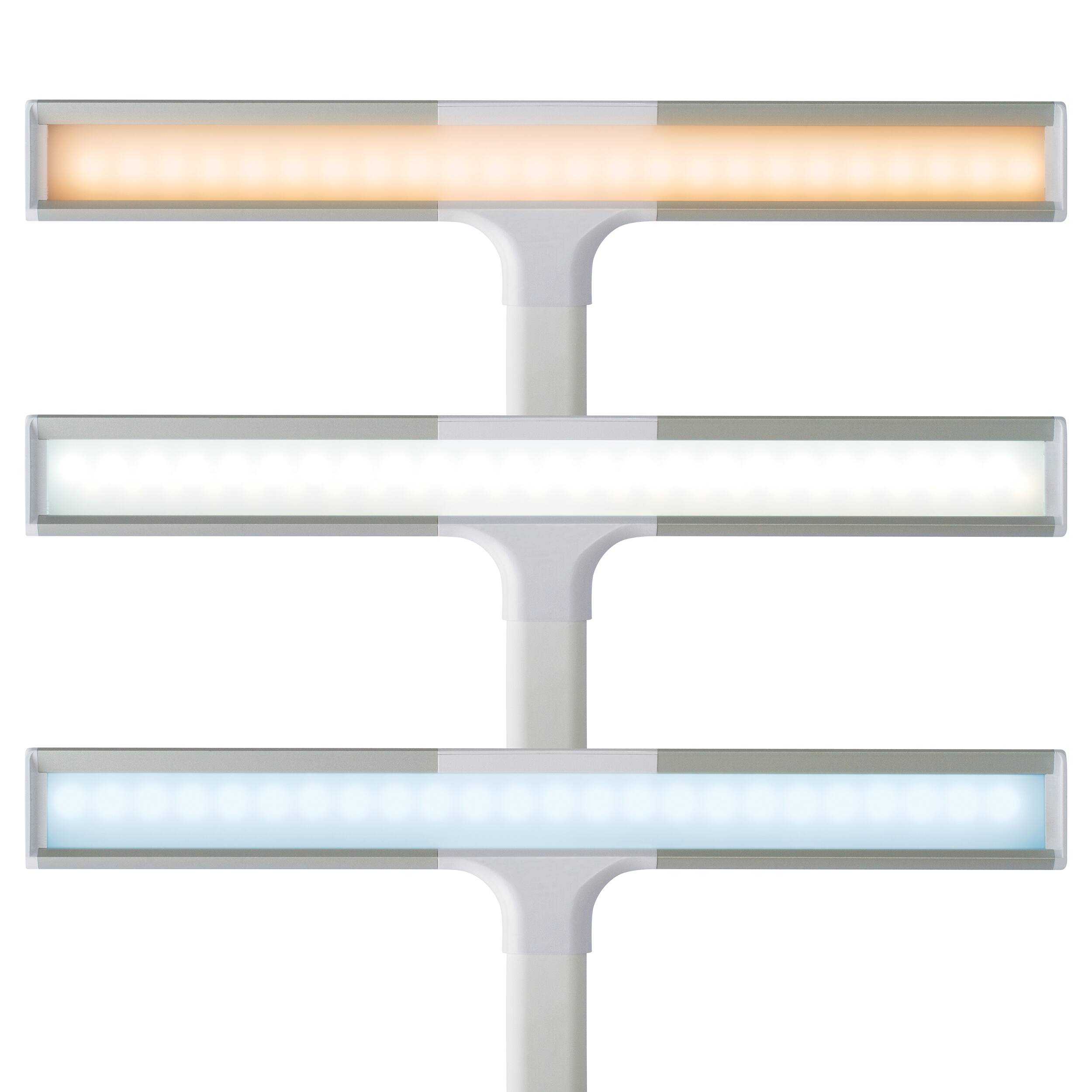 Alt View 4. OttLite - Extra Wide Area LED Clamp Lamp - Silver.