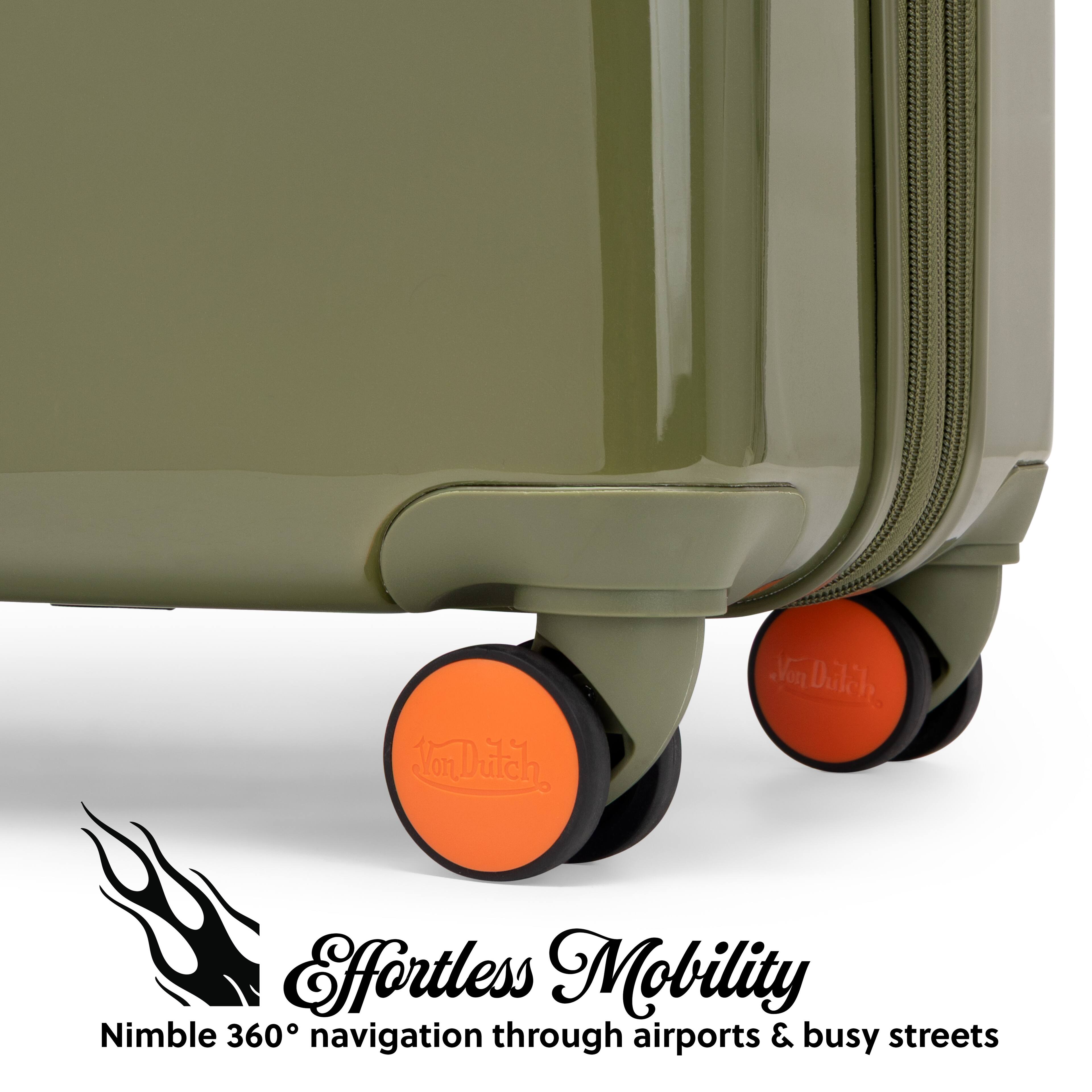 Von Dutch Effortless Mobility  
Nimble 360° navigation through airports & busy streets