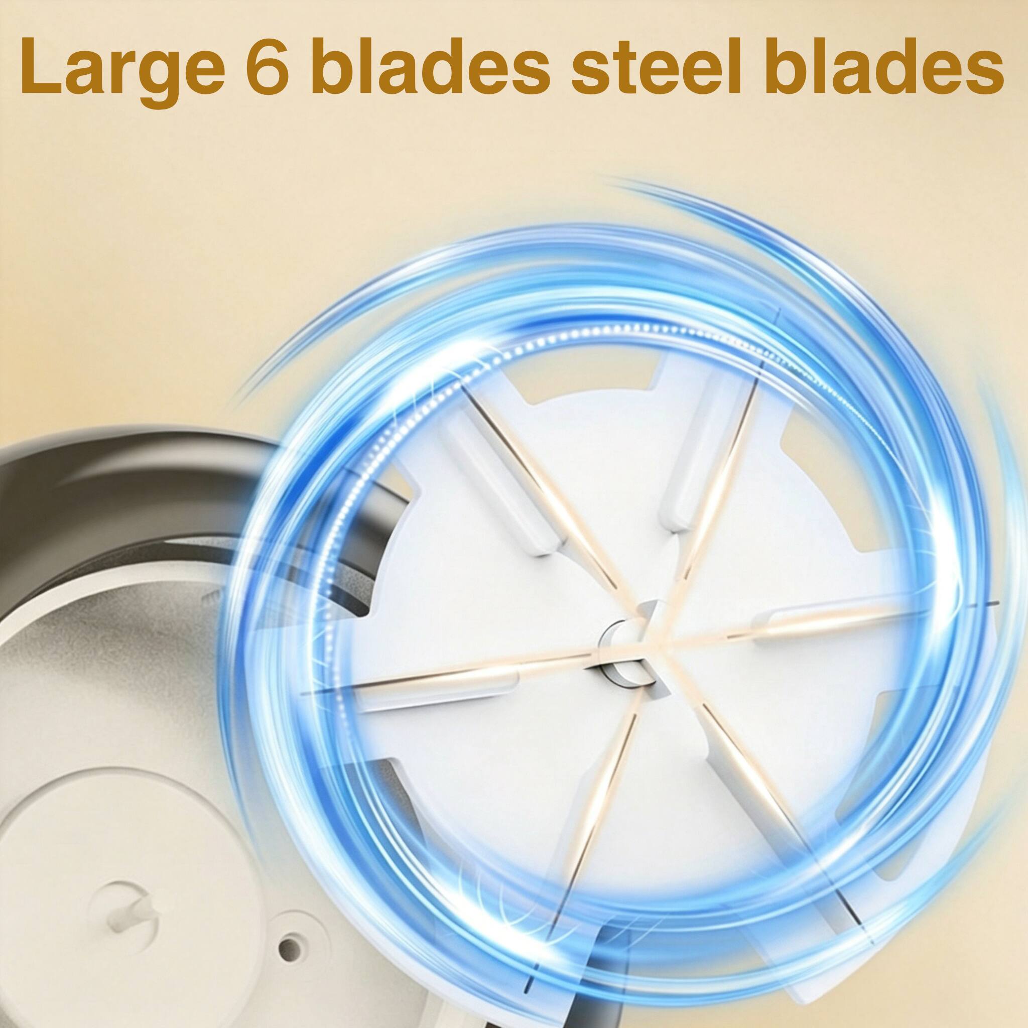 Large 6 blades steel blades