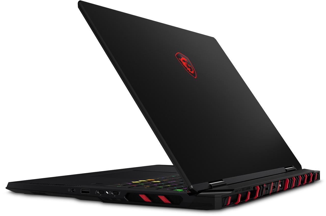 Alt View 5. MSI - MSI Raider Gaming Laptop (Ultra 9- 285HX, 64GB, 2x 2TB PCIe SSD, 18 Mini LED 4K (3840x2400), RTX 5080, Win 11 Home) - Core Black.