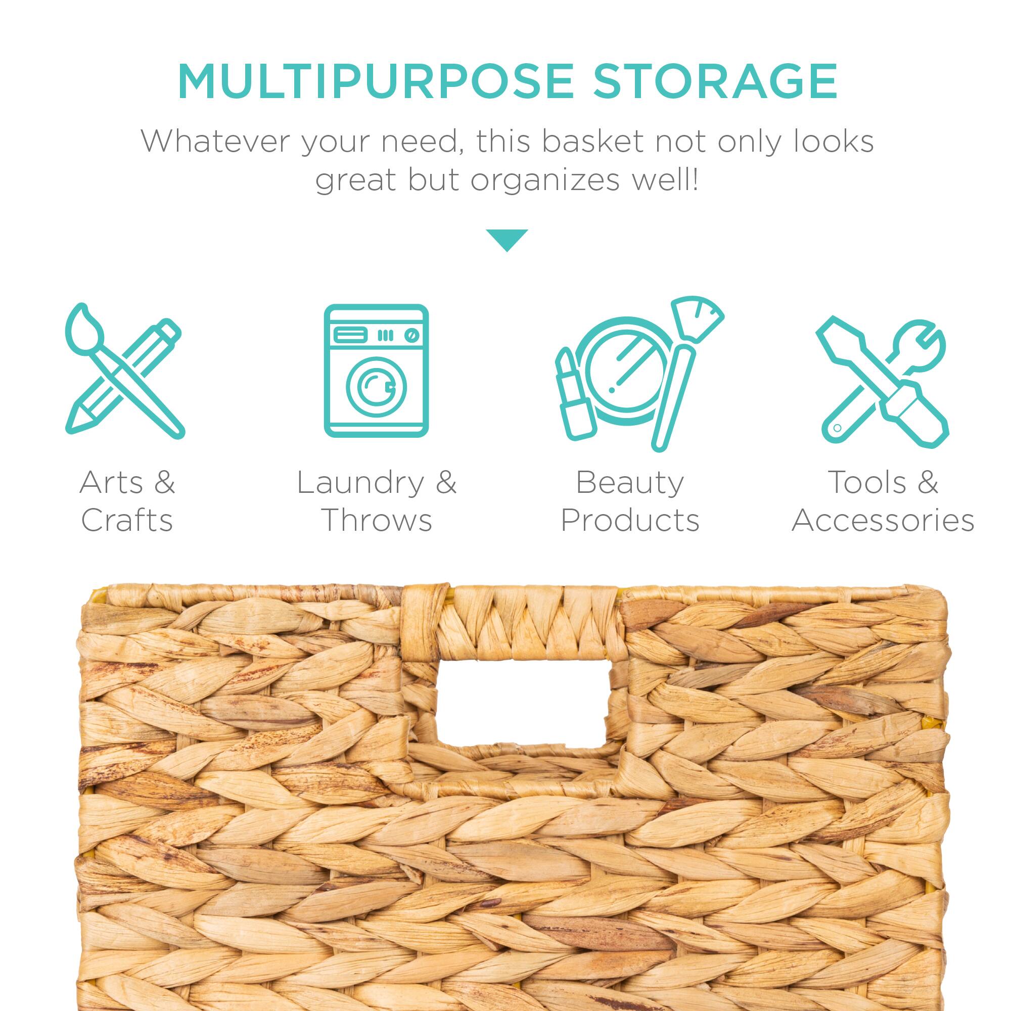 MULTIPURPOSE STORAGE

Whatever your need, this basket not only looks great but organizes well!

- Arts & Crafts
- Laundry & Throws
- Beauty Products
- Tools & Accessories