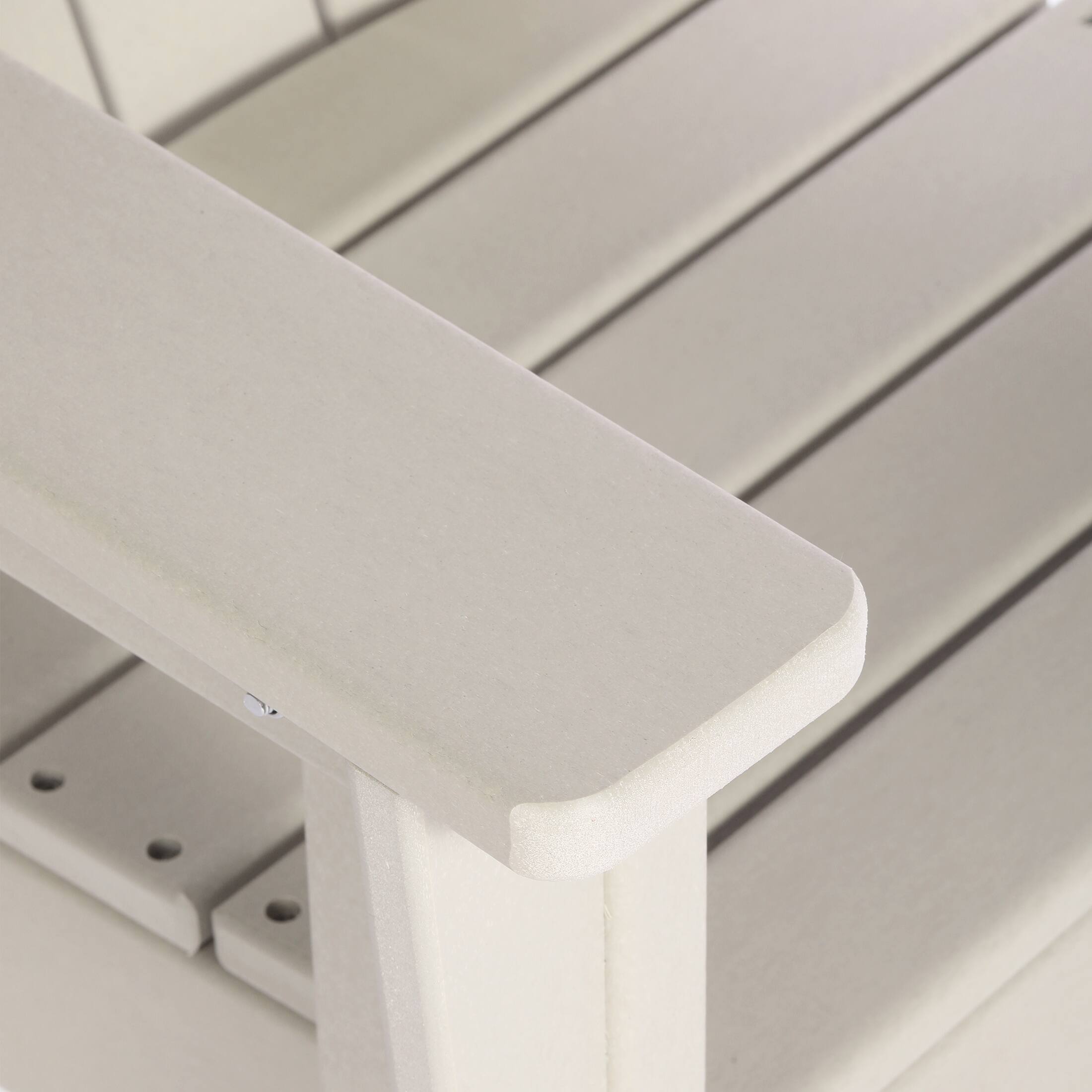 Alt View 3. WestinTrends - WestinTrends Malibu 2-Piece Kids Outdoor HDPE Adirondack Chair With Square Side Table Set - Sand.
