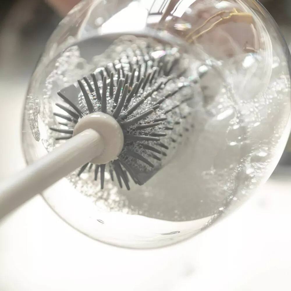 Alt View 1. OU - OU Bottle & Glass Brush – Ergonomic, Scratch Free, Deep Cleaning of Cups, Bottles & Glasses.