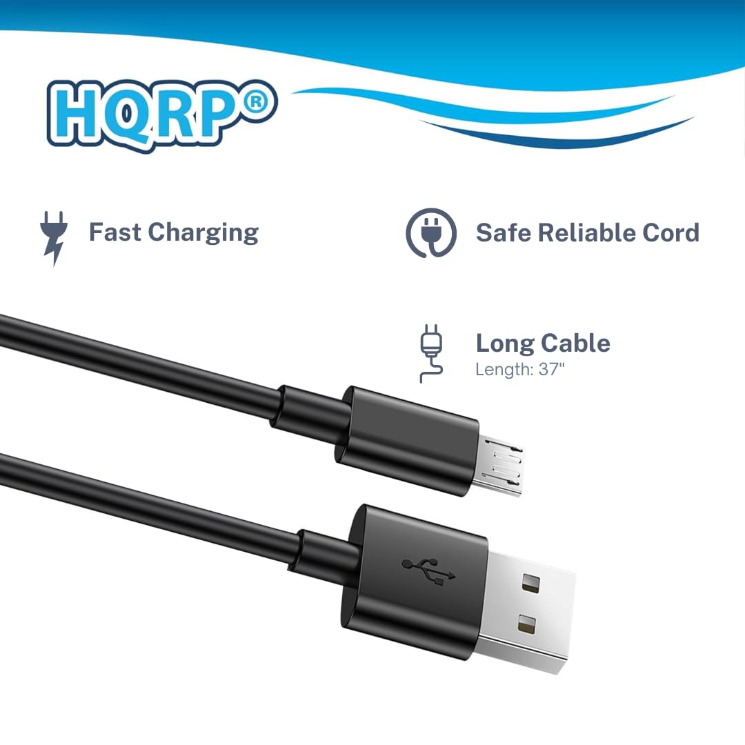HQRP Fast Charging Safe Reliable Cord Long Cable Length: 37"