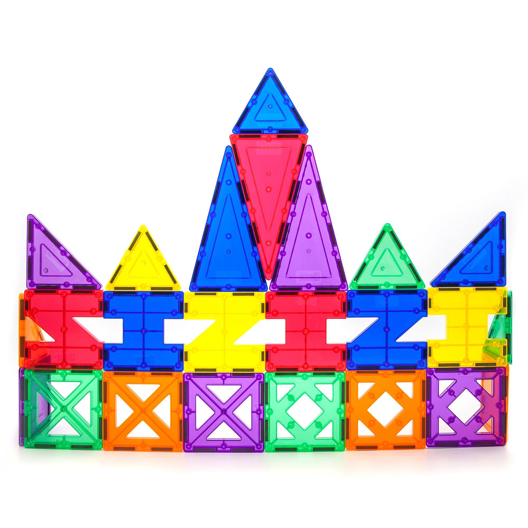 Alt View 6. PicassoTiles - PICASSO-TILES 26 PC Magnetic Tiles, Building Blocks, STEM Toys for Kids 3+.