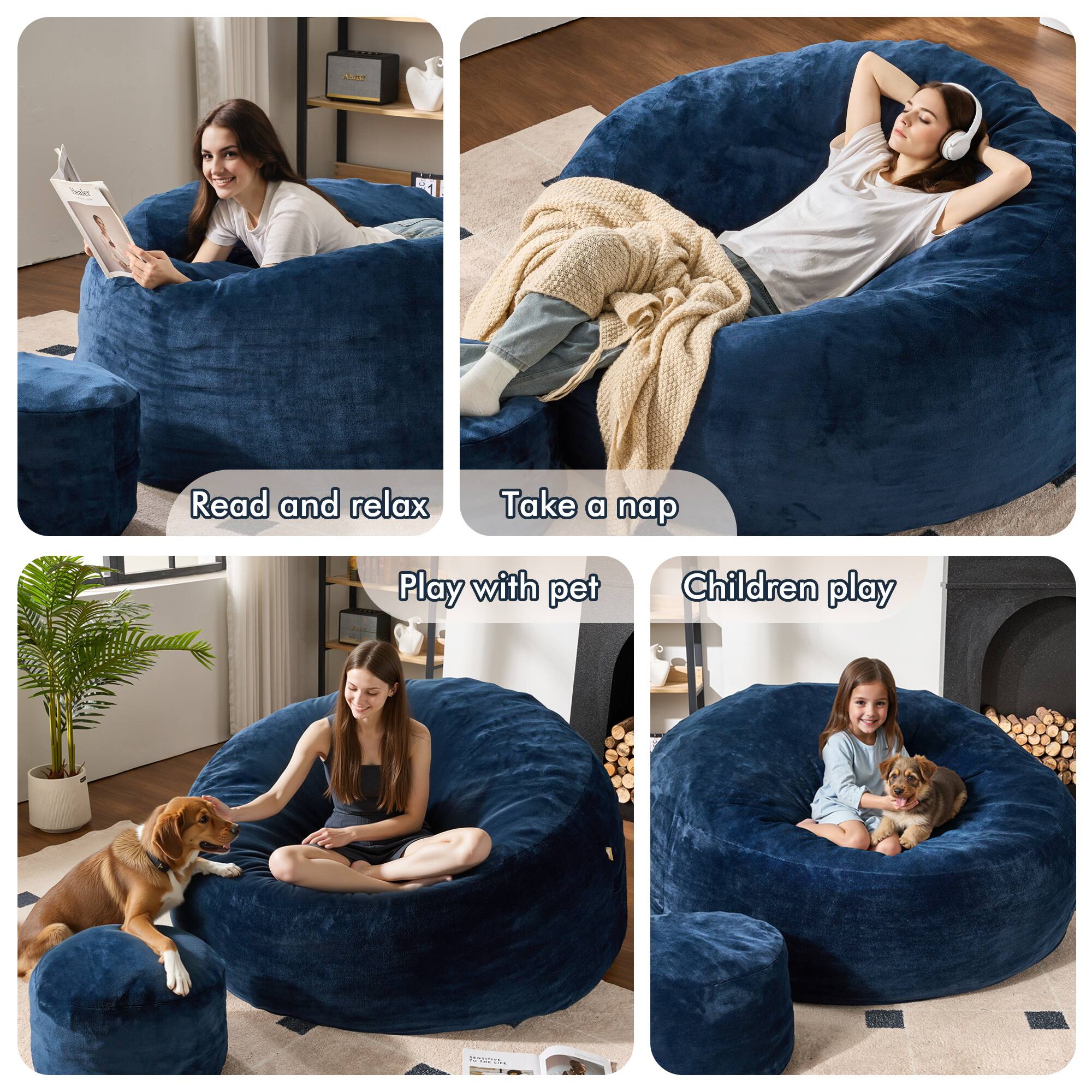 - Read and relax
- Take a nap
- Play with pet
- Children play