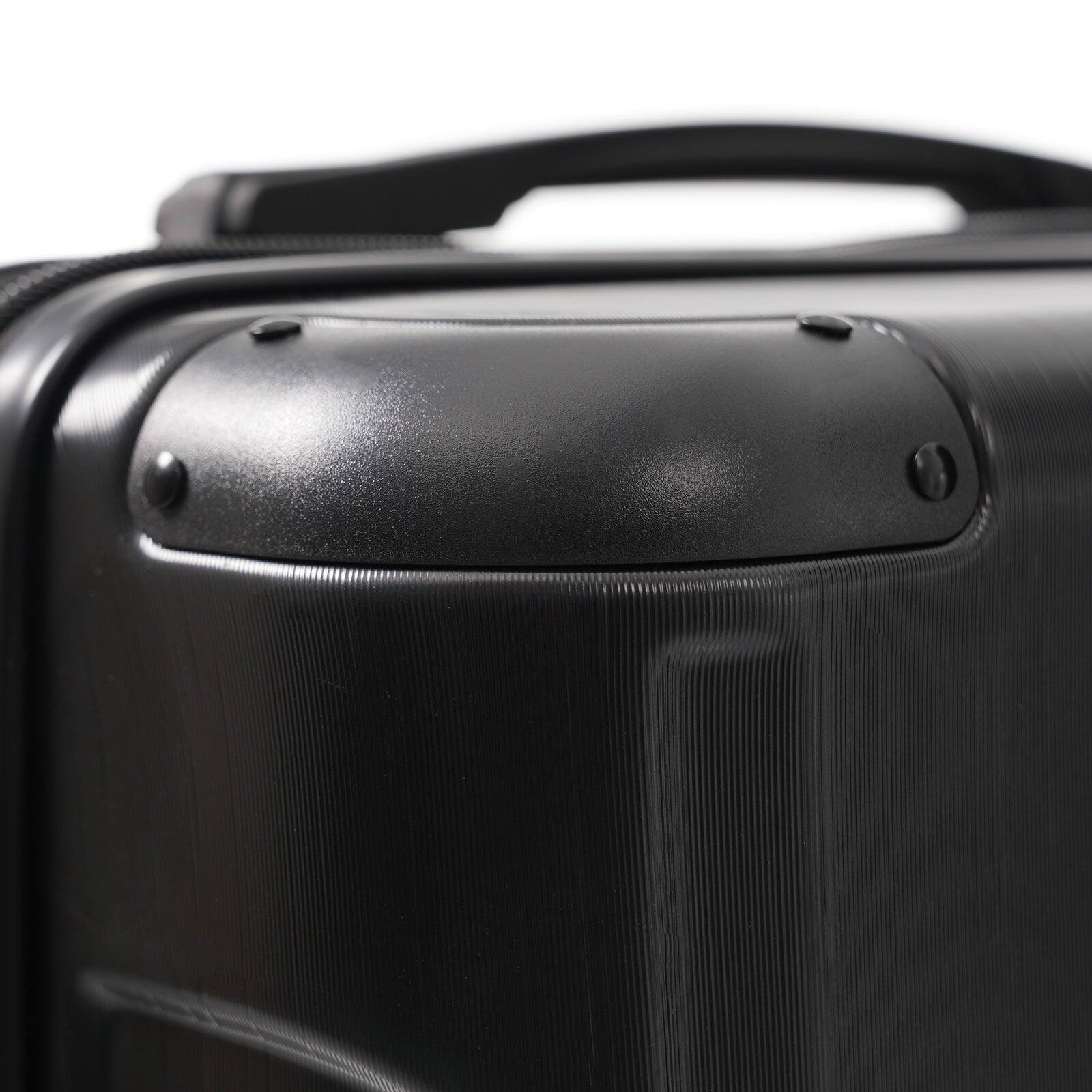 Alt View 5. BreeBe - Hardshell Luggage 20" Carry-On, Lightweight Durable ABS Suitcase with Double Spinner Wheels and Built-in TSA Lock Black - Black.