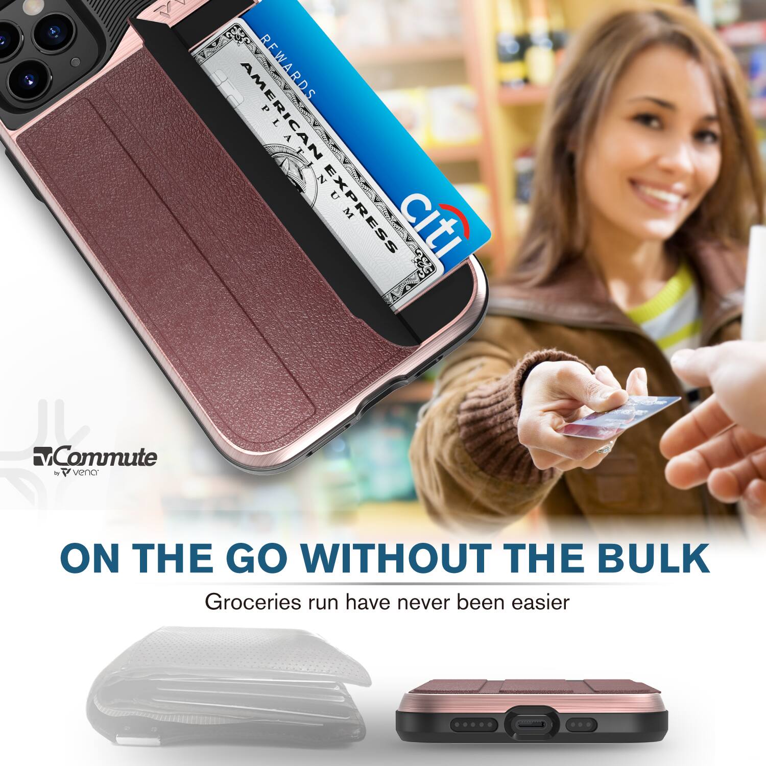 Apple - VolDeNuit Vena vCommute for Apple iPhone 12 Pro and iPhone 12 Wallet